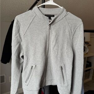 Banana Republic Light Gray Textured Jacket